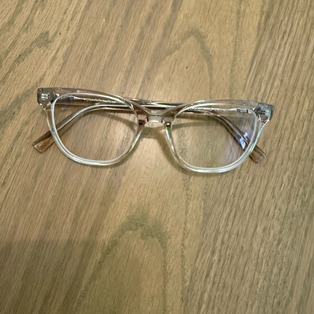 Warby Parker Transparent Tan Glasses - Picture 2 of 3